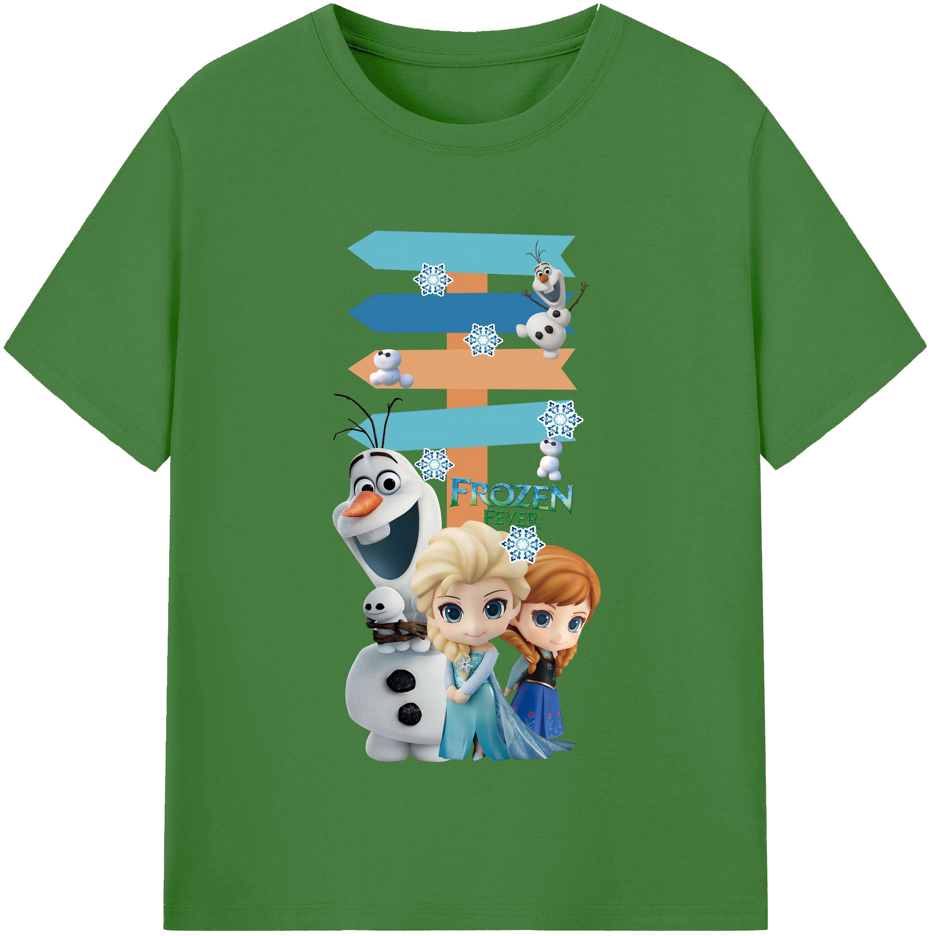 （画像用） アナと雪の女王 アンナ エルサ Frozen Anna Elsa レディースカジュアルプリントTシャツ（綿100％）